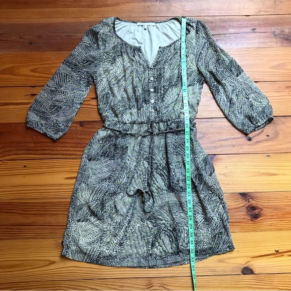 Daniel Rainn Black Yellow Beige Gathered Waist Dress, EUC, XS - Picture 10 of 16